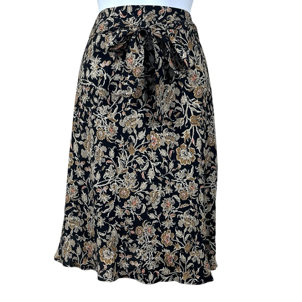 NWT Summum Woman Petite Fleur Skirt Size L Lightweight Ruffle Hem Feminine Chic